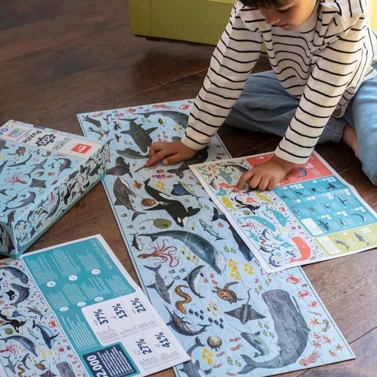 Puzle Animals Marins Amena&ccedil;ats 200 peces