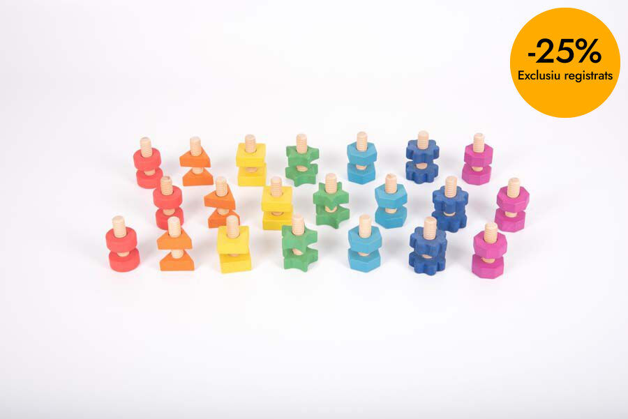 Roscas y tornillos de madera 21 piezas