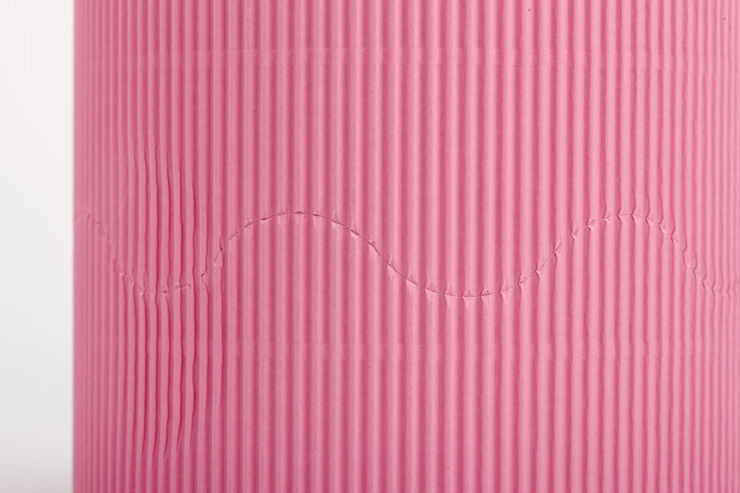 Cenefa cartón ondulado 57x750cm rosa 2u