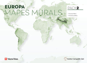 Pack 2 Mapes Murals Europa F&iacute;sica i Pol&iacute;tica