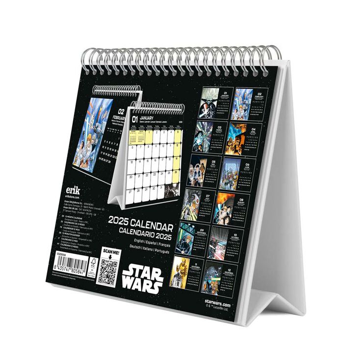 Calendari Taula 2025 30x30cm Star Wars