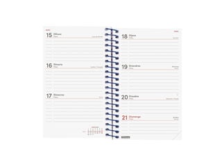 Agenda Finocam Year Semana Vista Horizontal 2027 Catal&aacute;n Azul