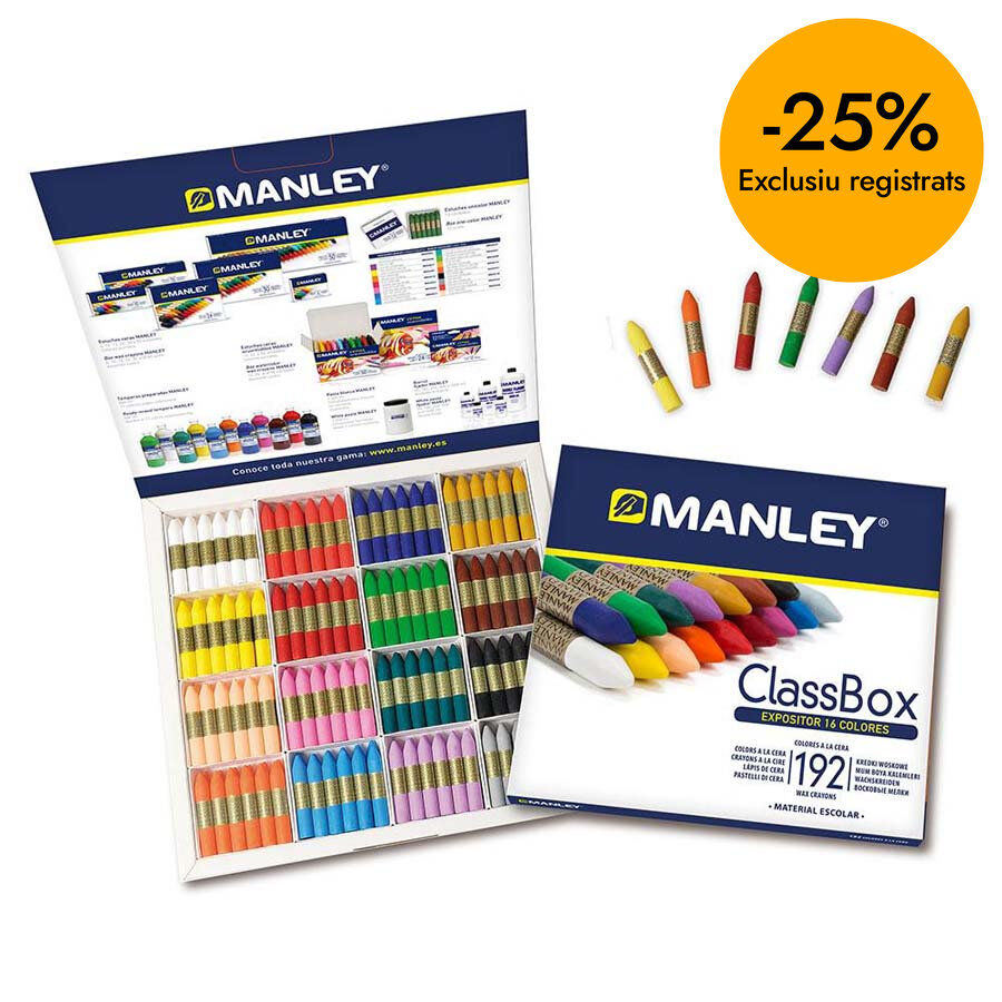 Ceras blandas Manley 192u pack escolar