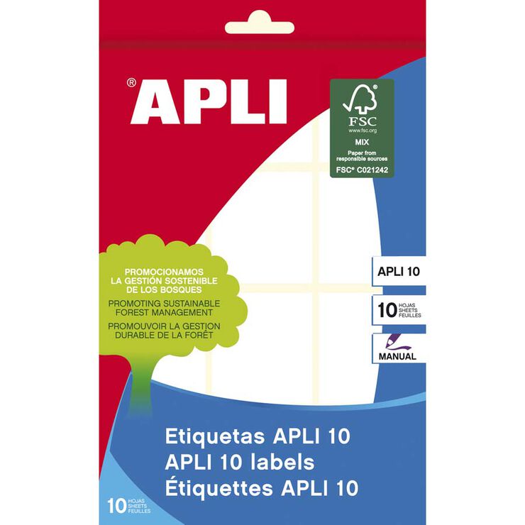 Etiqueta Apli 36x40mm 10 hojas