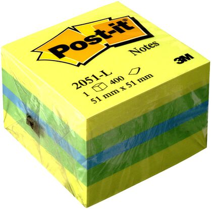 Bloc Post-it minicub 51 x 51 groc llimona