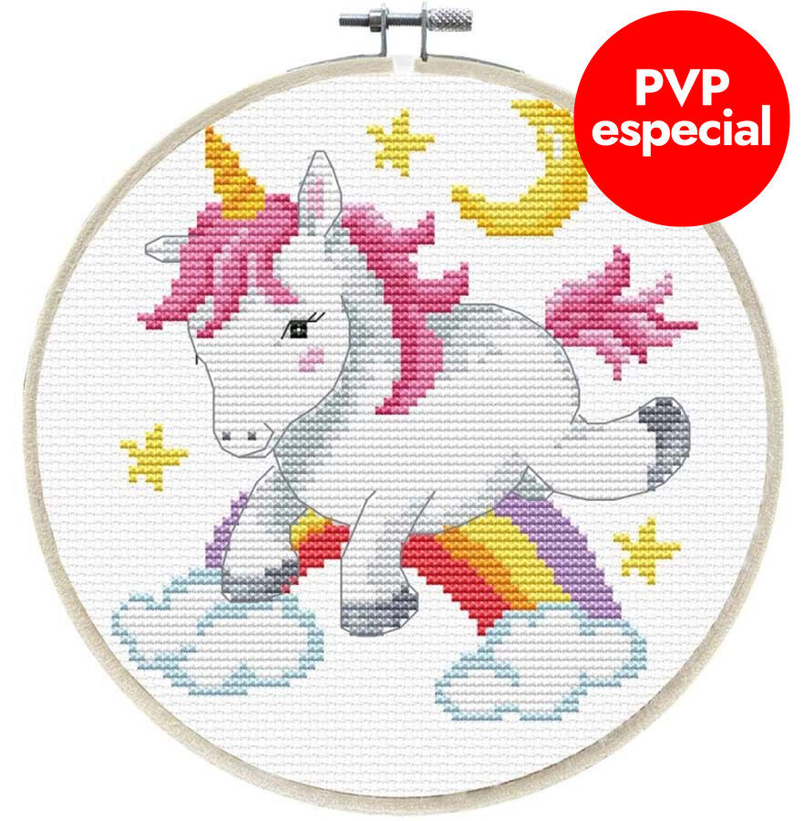Kit Punt de creu Ladybird bastidor Unicorn