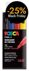 Rotuladores Posca PC-3M 0,9-1,3mm basic 4 colores
