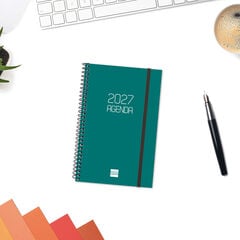 Agenda Finocam Opaque Semana Vista Horizontal 2027 Catal&aacute;n Verde