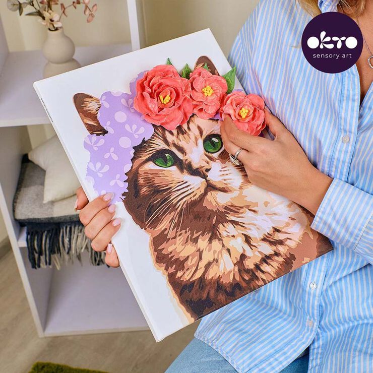 Okto Pintura sensorial 3D + Números Gato