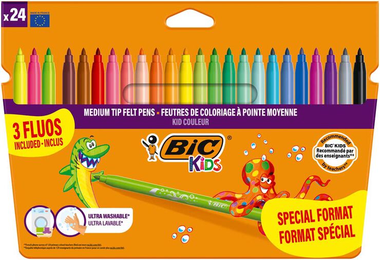 Rotuladores de colores Bic Kids Color 18+6u
