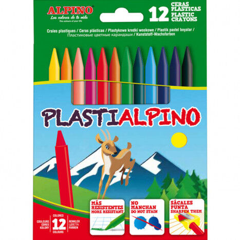 L&aacute;pices ceras PlastiAlpino 12 Colors