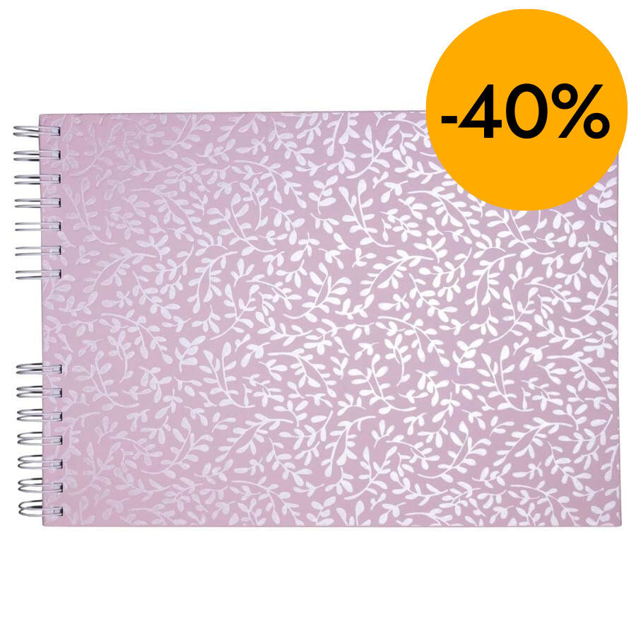 &Agrave;lbum fotos espiral A4 Autentik Exacompta 25 fulls rosa