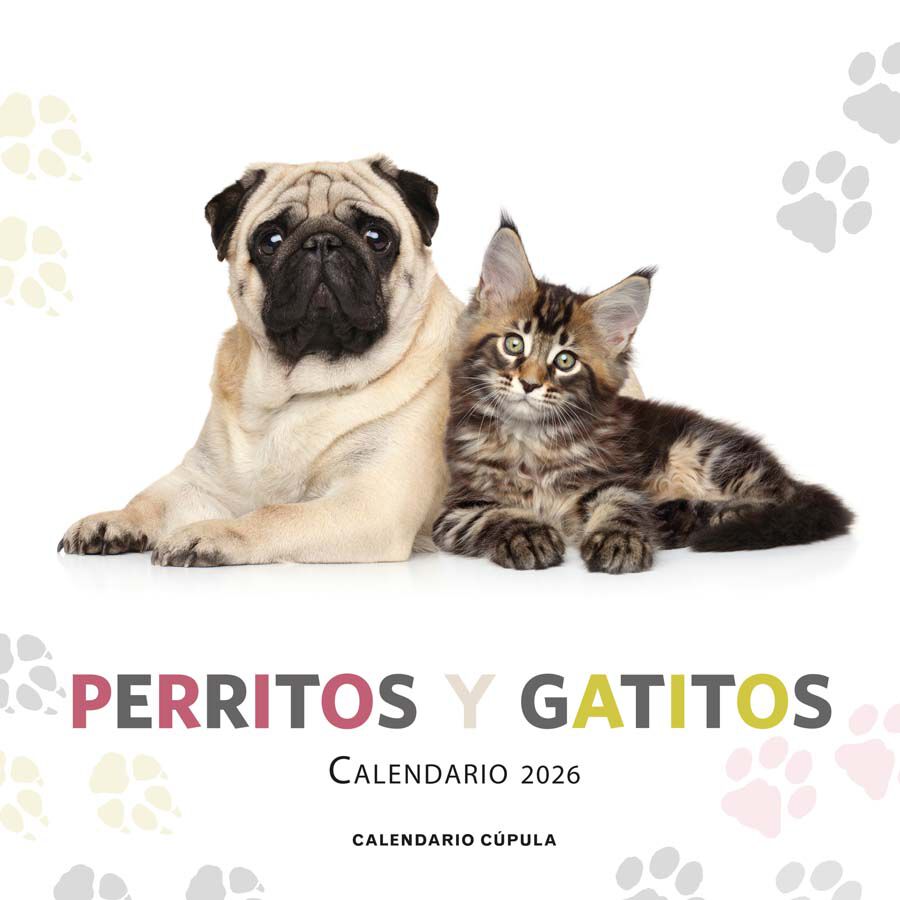 Calendari paret Perritos y Gatitos 2026 castell&agrave;