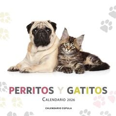 Calendario pared Perritos y Gatitos 2026 castellano