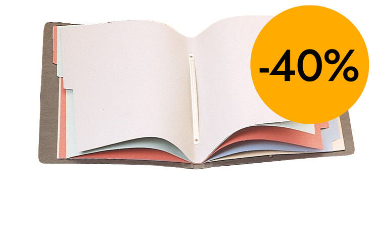 Carpeta classificadora 10 divisors Soldaplastic Foli blau