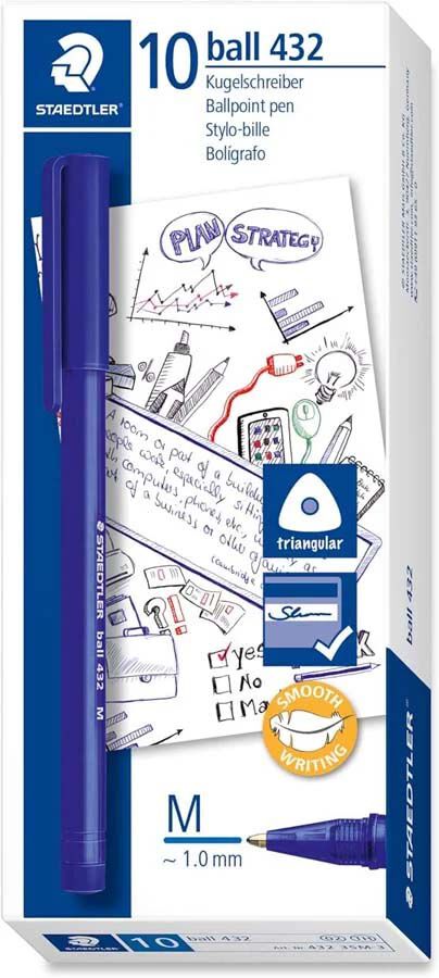 Bol&iacute;graf Staedtler 432 M blau 10u