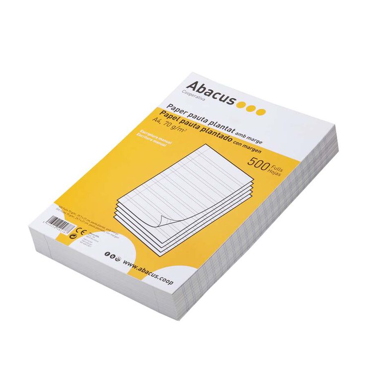 Papel impreso Abacus A4 pauta plantada 500 hojas