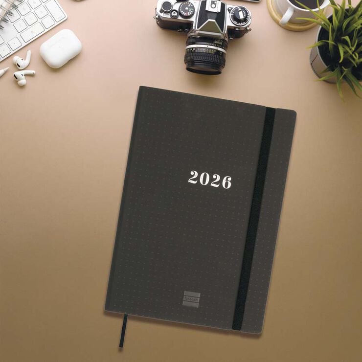 Agenda Finocam 16 mesos Dotted Y10 setm/vista mult 2025-26 negre