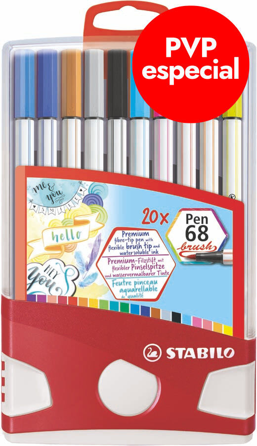 Retoladors Stabilo Pen68 Brush 20 colors