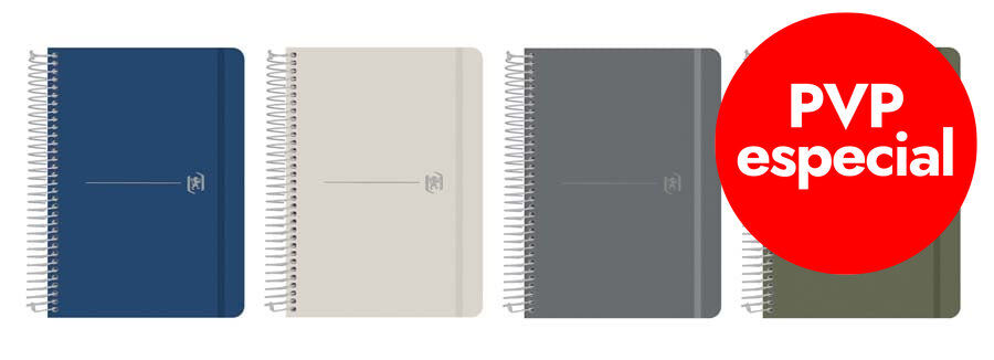 Libreta espiral B5 dots Oxford Identity surtida