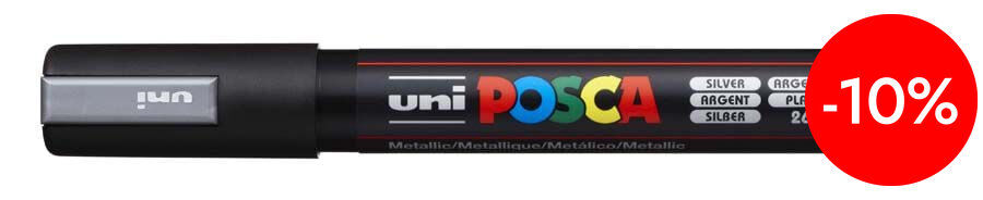Retolador Posca PC-5M 1,8-2,5mm plata