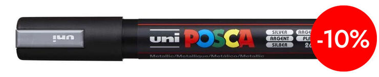 Retolador Posca PC-5M 1,8-2,5mm plata