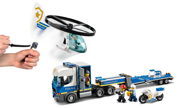 LEGO® City Police Policía: Camión de Transporte delHelicóptero 60244