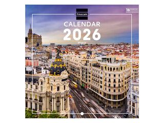 Calendari paret Finocam 18x18 2026 Madrid multilingüe Calendari paret Finocam 18x18 2026 Madrid multilingüe