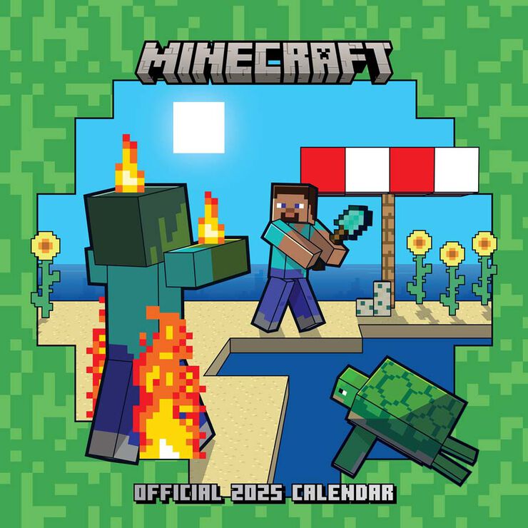 Calendario Pared 2025 30x30cm Minecraft