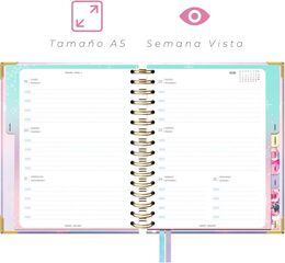 Agenda escolar Takenote A5 setm/vista mul 2025-26 Stella