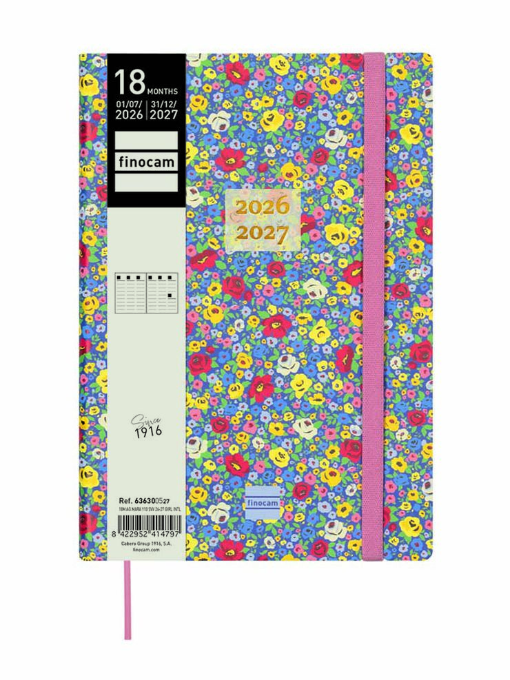 Agenda Finocam 18M Mara Y10 Sem/Vista Vertical Multiling&uuml;e 2026-27 Girl