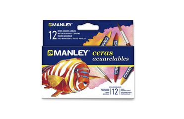 Cera grasas grasas Acuarela Manley 12 colores