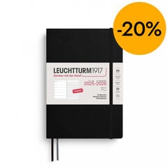 Agenda 18 meses Leuchtturm A5 sem/vista 2026 negro