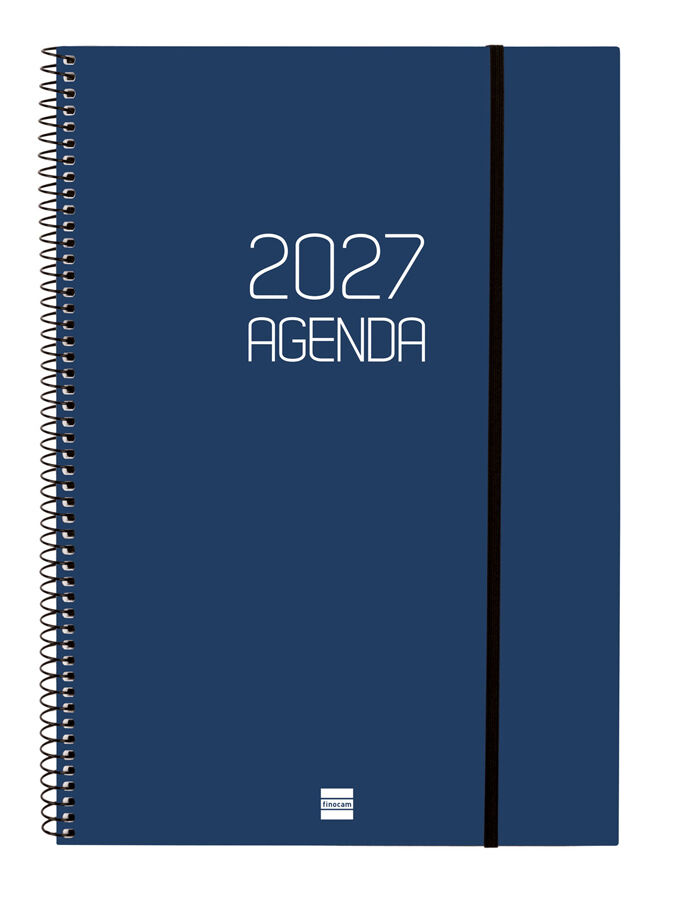 Agenda Finocam Opaque Semana Vista Vertical 2027 Catal&aacute;n Azul