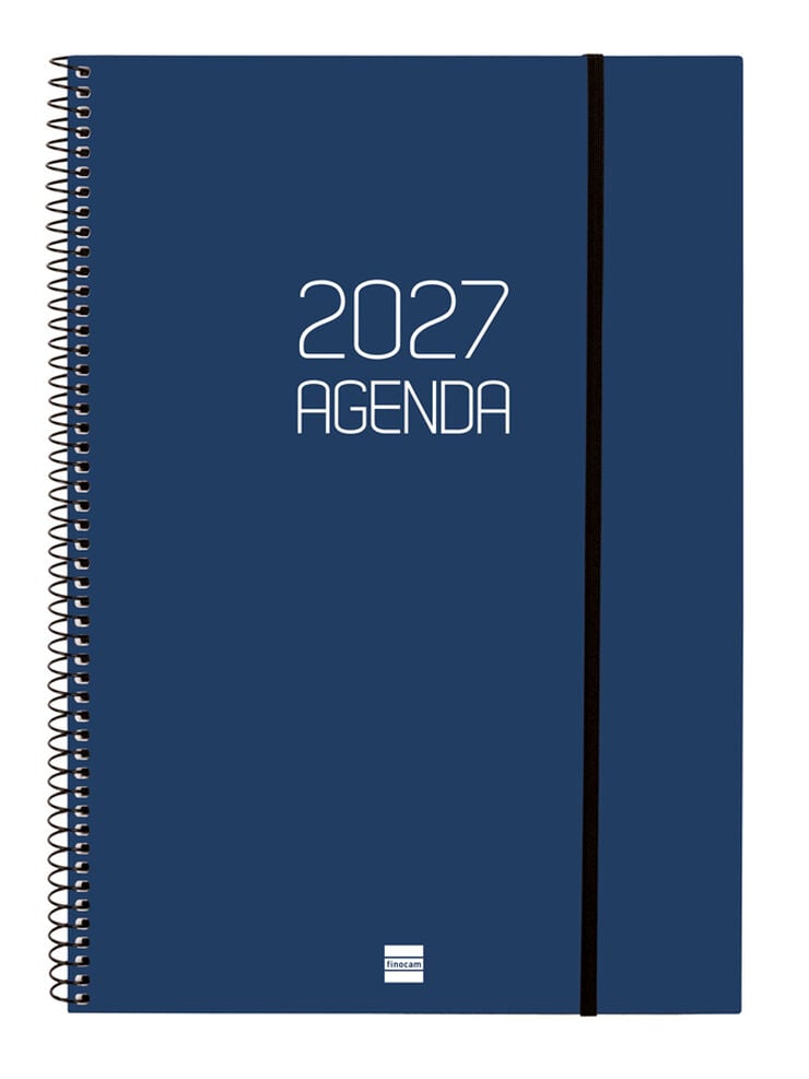 Agenda Finocam Opaque Semana Vista Vertical 2027 Catal&aacute;n Azul