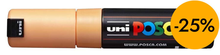 Rotulador Posca PC-7M 4,5-5,5mm naranja claro