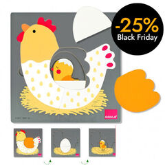 Gallina Puzle d'Encaix de 3 nivells