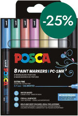 Rotuladores Posca PC-1MR 0,7mm Metall 8 colores