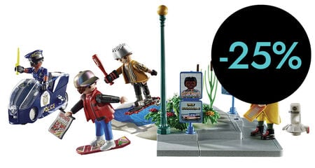 Playmobil Back to the Future Part II Persecució en monopatí 70634