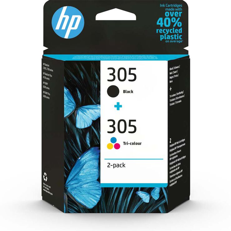 Cartutx original HP 305 negre i color - 6ZD17AE