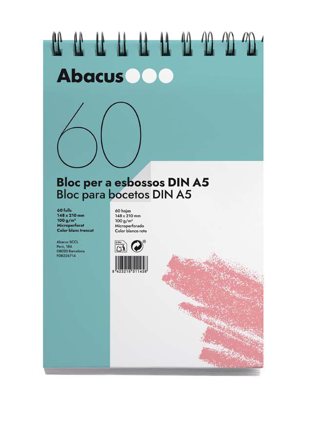 Bloc boceto Abacus A5 60 hojas