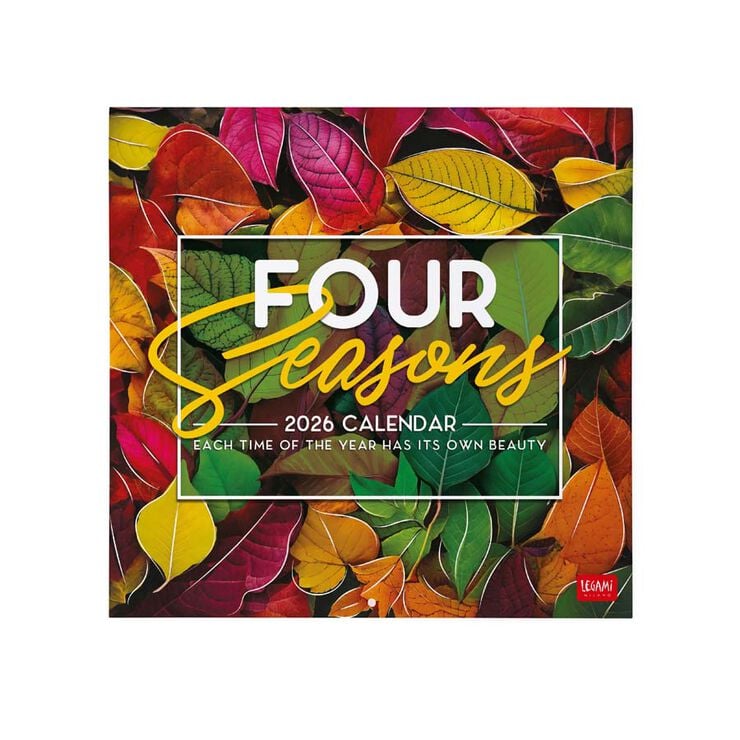 Calendario pared Legami 30x29cm 2026 4 Seasons