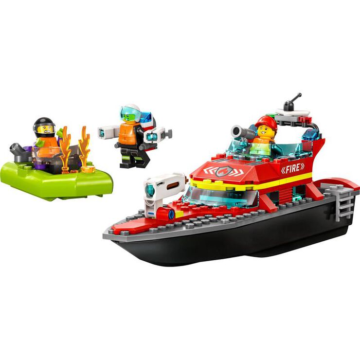 LEGO® City Lancha de Rescate de Bomberos y Zodiac 60373