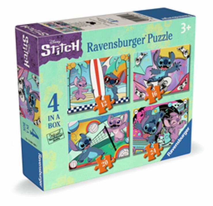 Puzle Progressius 12-16-20-24 peces Stitch