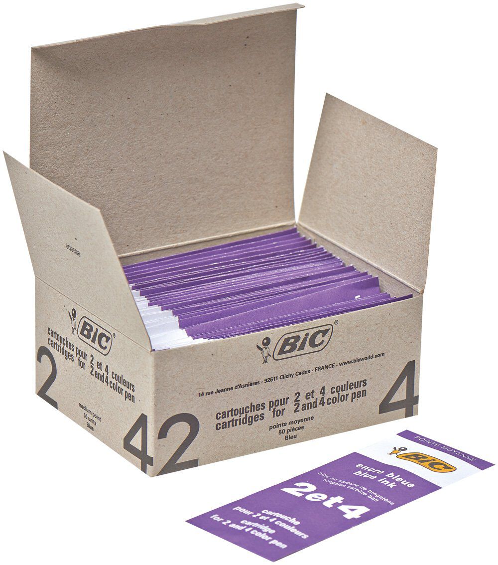 Recambio bol&iacute;grafo Bic 0,4mm azul 50u