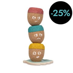 Conjunto de emociones para apilar de corcho