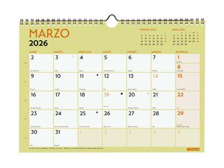 Calendario pared Finocam Escribir Grafik A4 2026 castellano