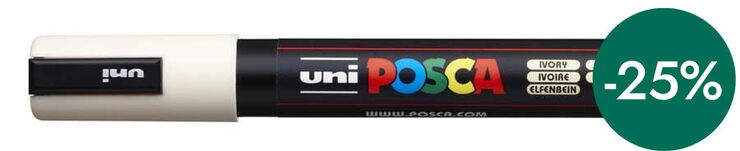 Retolador Posca PC-5M 1,8-2,5mm marfil