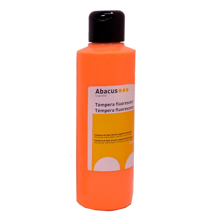 Témpera fluorescente Abacus 250ml Fluo naranja