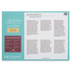 Bloc Acuarela Artistico Fabriano 100% algodón 23x30cm 300g